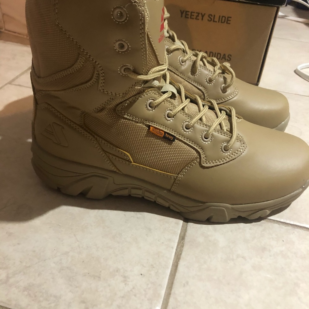 Tan Ailisha Broy army combat boots men’s size 11 - Picture 3 of 6